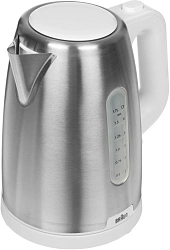 Чайник электрический Braun WK1500WH 1.7л. 2200Вт сталь/белый корпус: металл/пластик
