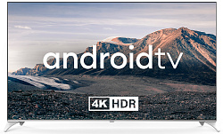Телевизор QLED Hyundai 75" H-LED75QBU7500 Android TV Frameless черный/серебристый 4K Ultra HD 60Hz DVB-T DVB-T2 DVB-C DVB-S DVB-S2 USB WiFi Smart TV