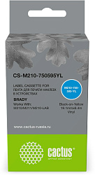 Картридж ленточный Cactus CS-M210-750595YL M210-750-595-YL черный на желтом 19.1x6.4 для Brady M210/M211/M210-LAB