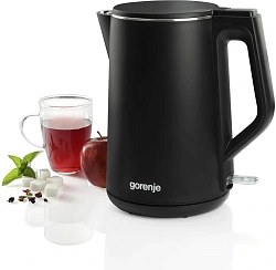Чайник электрический Gorenje K15DWBK 1.5л. 2200Вт черный корпус: металл