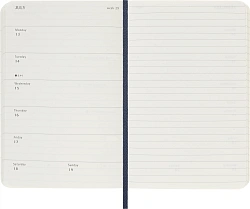 Еженедельник Moleskine CLASSIC SOFT WKNT Pocket 90x140мм 144стр. мягкая обложка синий сапфир