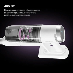Пылесос Hyundai HYV-S5550 400Вт белый/серебристый