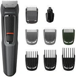Триммер Philips Series 3000 MG3747/13 серый (насадок в компл:9шт)