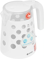 Чайник электрический Vitek VT-7048 1.7л. 2200Вт белый корпус: пластик