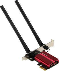 Сетевой адаптер Wi-Fi + Bluetooth Mercusys MA86XE AXE5400 PCI Express (ант.внеш.несъем.) 2ант.
