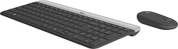 Клавиатура + мышь Logitech MK470 клав:черный/серый мышь:черный USB беспроводная slim (920-009204)