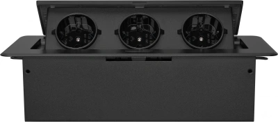 Розетка Cactus CS-SOCKET-EU3-BK для столешницы 26.5x11.8x6.5см черный