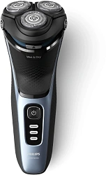 Бритва роторная Philips S3243/12 реж.эл.:3 питан.:аккум. голубой/серебристый