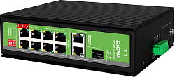 Коммутатор Digma DSP408F-2G1S-300 (L2) 8x100Мбит/с 2x1Гбит/с 1SFP 8PoE 8PoE+ 1PoE++ 300W неуправляемый