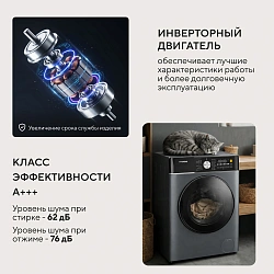 Стиральная машина Hyundai WME7217 класс: A+++ загр.фронтальная макс.:7кг серый инвертор