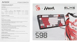 Клавиатура A4Tech S98 Naraka механическая черный/красный USB for gamer LED кабель 1.8м