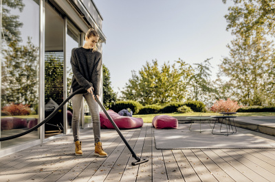 Строительный пылесос Karcher WD 2 Plus S V-15/4/18 1000Вт (уборка: сухая/сбор воды) желтый