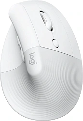 Мышь Logitech Lift белый оптическая 4000dpi silent беспров. BT/Radio USB для ноутбука 5but (910-006480)