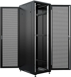 Шкаф серверный NTSS (NTSS-R42U6080PD/PD-BL) напольный 42U 600x800мм пер.дв.перфор. задн.дв.перфор. 900кг черный 710мм 96кг 1987мм IP20