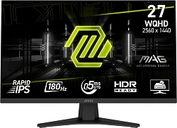 Монитор MSI 27" Mag MAG 274QF черный IPS LED 16:9 HDMI полуматовая 250cd 178гр/178гр 2560x1440 180Hz FreeSync Premium DP Quad 2K (1440p) 4.7кг