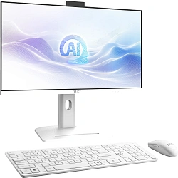 Моноблок MSI Modern AM273QP AI 1UM-094XRU 27" WQHD Core Ultra 7 155H (1.4) 32Gb SSD1Tb Graphics CR без ОС 2.5Gigabit WiFi BT 150W клавиатура мышь Cam белый 2560x1440