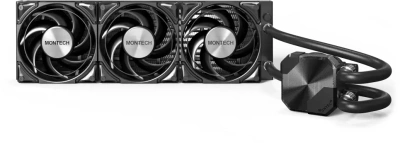 Система водяного охлаждения Montech HyperFlow Silent 360 Soc-AM5/AM4/1200/1700/1851 черный 4-pin 24.8dB Al 360W Ret (HS360BK)