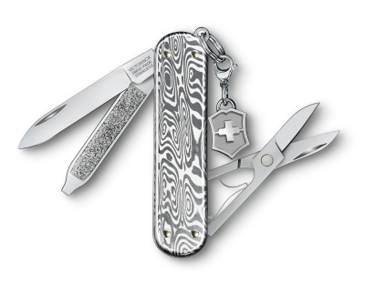 Нож перочинный Victorinox Classic Brilliant Damast (0.6221.34) 58мм 5функц. серебристый подар.коробка