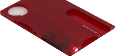 Швейцарская карта Victorinox SwissCard Lite (0.7300.T) красный полупрозрачный коробка подарочная
