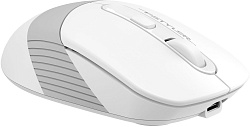 Мышь A4Tech Fstyler FG10CS Air белый/серый оптическая 2000dpi silent беспров. USB для ноутбука 4but (FG10CS AIR GRAYISH WHITE)