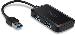 Разветвитель USB 3.0 Buro BU-HUB4-U3.0-S 4порт. черный