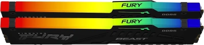 Память DDR5 2x8GB 6000MHz Kingston KF560C30BBAK2-16 Fury Beast Black RGB RTL Gaming PC5-48000 CL30 DIMM 288-pin 1.4В kit single rank с радиатором Ret