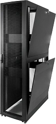 Шкаф серверный ЦМО (ШТК-СП-42.6.10-44АА-9005) напольный 42U 600x990мм пер.дв.перфор. 2 бок.пан. задн.дв.перфор. направл.под закл.гайки 1350кг черный 690мм 139кг 120град. 1950мм IP20 сталь