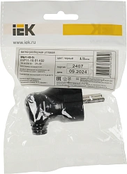 Вилка IEK ВПу11-02-Ст (EVP11-16-01-K02) разборная угловая с заземляющим контактом