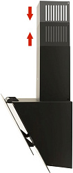 Вытяжка каминная Simfer 8658SM черный стекло управление: кнопочное (1 мотор)