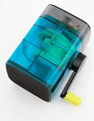 Точилка для карандашей механическая Deli 71162Blue 1 отверстие пластик синий