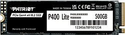 Накопитель SSD Patriot PCIe 4.0 x4 500GB P400LP500GM28H P400 Lite M.2 2280