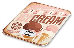 Весы кухонные электронные Beurer KS19 Ice Cream макс.вес:5кг рисунок