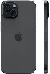 Смартфон Apple A3090 iPhone 15 256Gb черный моноблок 3G 4G 1Sim 6.1" 1179x2556 iOS 17 48Mpix 802.11 a/b/g/n/ac/ax NFC GPS GSM900/1800 Protect