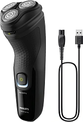 Бритва роторная Philips 3000X Series X3021/00 реж.эл.:3 питан.:аккум. черный