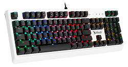 Клавиатура A4Tech B810RC механическая белый/черный USB for gamer LED (B810RC ( WHITE )) кабель 1.8м