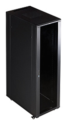Шкаф коммутационный Lanmaster (TWT-CBB-42U-6X10-G1) напольный 42U 600x1000мм пер.дв.стекл задн.дв.спл.стал.лист 2-хст. 2 бок.пан. 800кг черный IP20