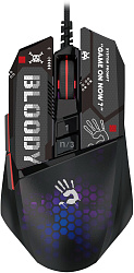 Мышь A4Tech Bloody W60 Max Mini черный/рисунок оптическая 12000dpi USB 9but