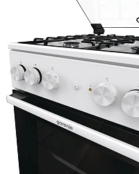 Плита Комбинированная Gorenje GK5A21WH белый/черный (стеклянная крышка) реш.сталь