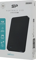 Накопитель SSD Silicon Power USB3.0 512GB SP512GBPSDS05SAK S05 Stream 1.8" черный