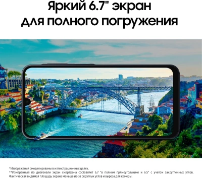 Смартфон Samsung SM-A165F Galaxy A16 128Gb 4Gb черный моноблок 3G 4G 2Sim 6.7" 1080x2340 Android 14 50Mpix 802.11 a/b/g/n/ac NFC GPS GSM900/1800 GSM1900 A-GPS microSD max1024Gb