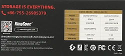 Память DDR4 16GB 2666MHz Kingspec KS2666D4P12016G RTL PC4-21300 CL18 DIMM 288-pin 1.2В single rank Ret