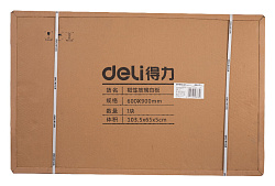 Доска стеклянная Deli 8735B стеклянная белый 60x90см стекло магнитный 4 магнита/2 маркера/стиратель