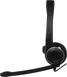 Наушники с микрофоном Sennheiser PC 7 черный 2м накладные USB оголовье (504196)