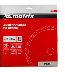 Диск пильный по дер. Matrix 73267 d=250мм d(посад.)=32мм (циркулярные пилы) (упак.:1шт)