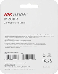 Флеш Диск Hikvision 16GB M200R HS-USB-M200R/16G USB2.0 черный