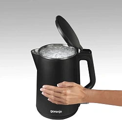 Чайник электрический Gorenje K15DWBK 1.5л. 2200Вт черный корпус: металл