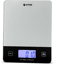 Весы кухонные электронные Vitek VT-8010 макс.вес:10кг серый