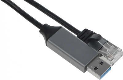 Кабель Buro BU-USB-A-LAN1000-2m USB A (m) RJ-45 (m) 2м черный (пакет)