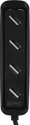 Разветвитель USB 2.0 BPH-1729 4порт. черный