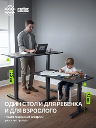Стол для компьютера Cactus CS-ED-BBK столешница МДФ черный каркас черный